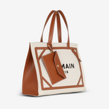 B-Army 42 Canvas Tote Bag With Leather Details
