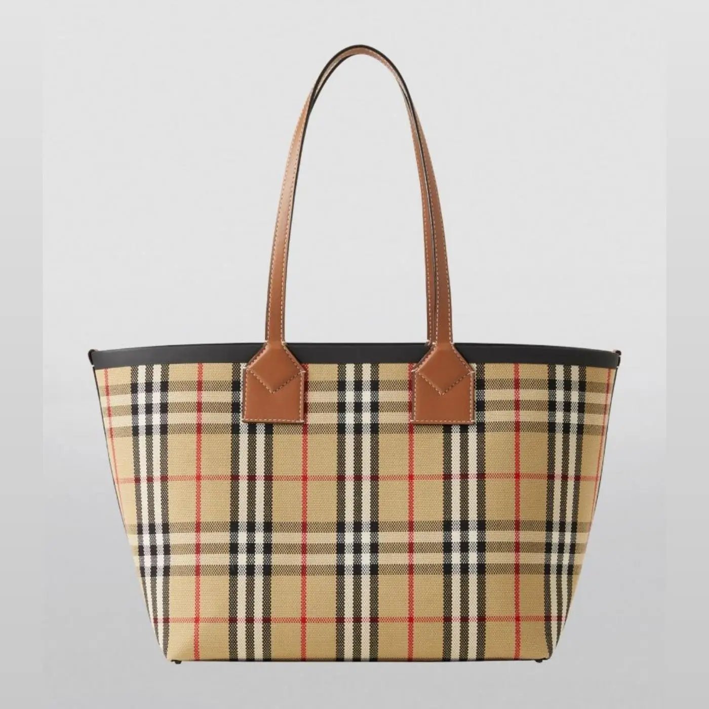 Small Canvas and Leather London Tote Handbags BURBERRY - LOLAMIR