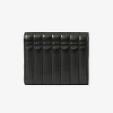 Lola quilted Small Folding Wallet in Black