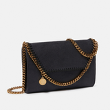 Falabella Wallet Crossbody Bag in Black/Gold