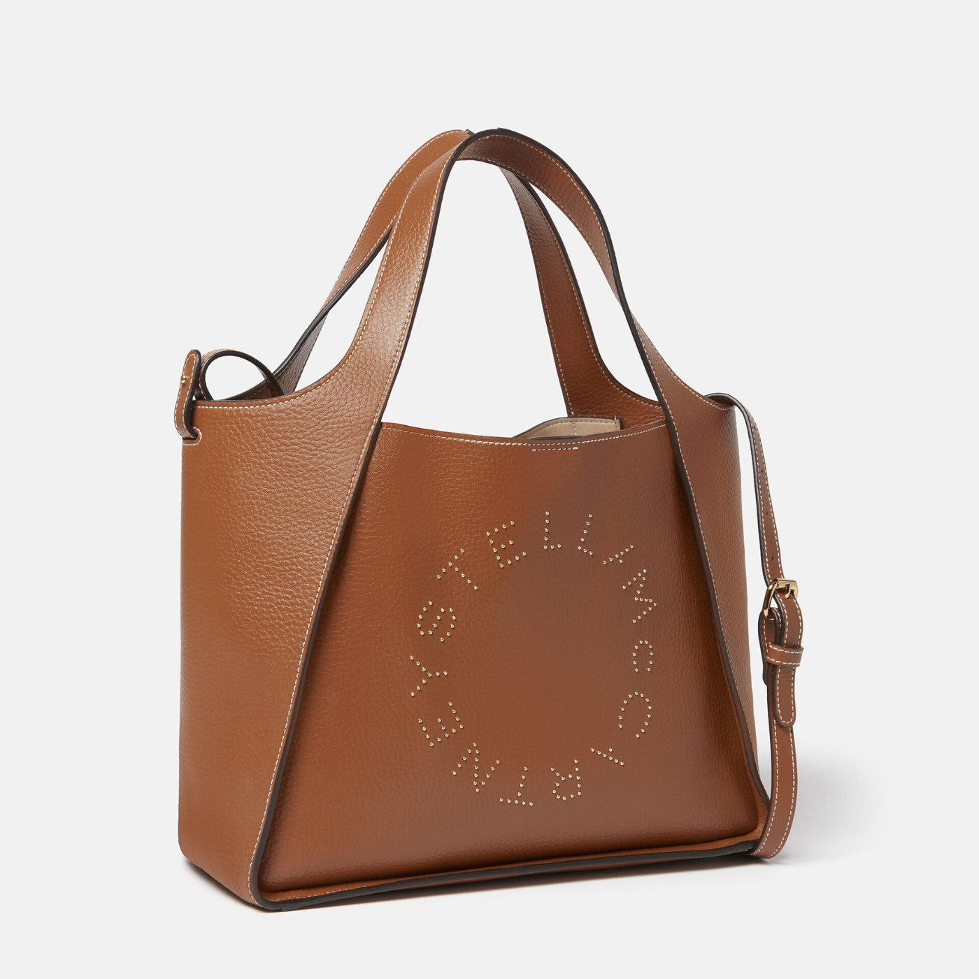 Stella Logo Studded Crossbody Bag in Pecan Handbags STELLA MCCARTNEY - LOLAMIR