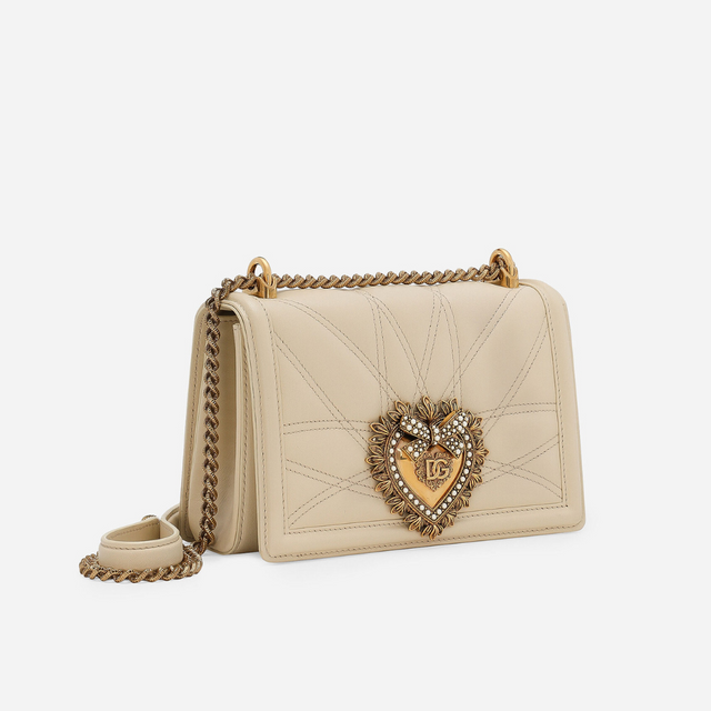 Devotion Medium Shoulder Bag in Cream Handbags DOLCE & GABBANA - LOLAMIR