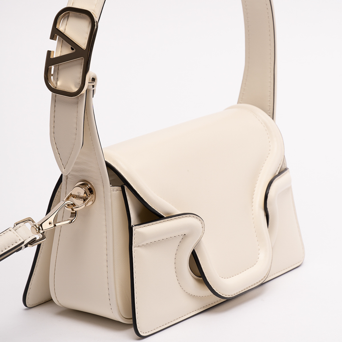 'Le Grand Deuxième' Shoulder Bag in Ivory Handbags VALENTINO - LOLAMIR