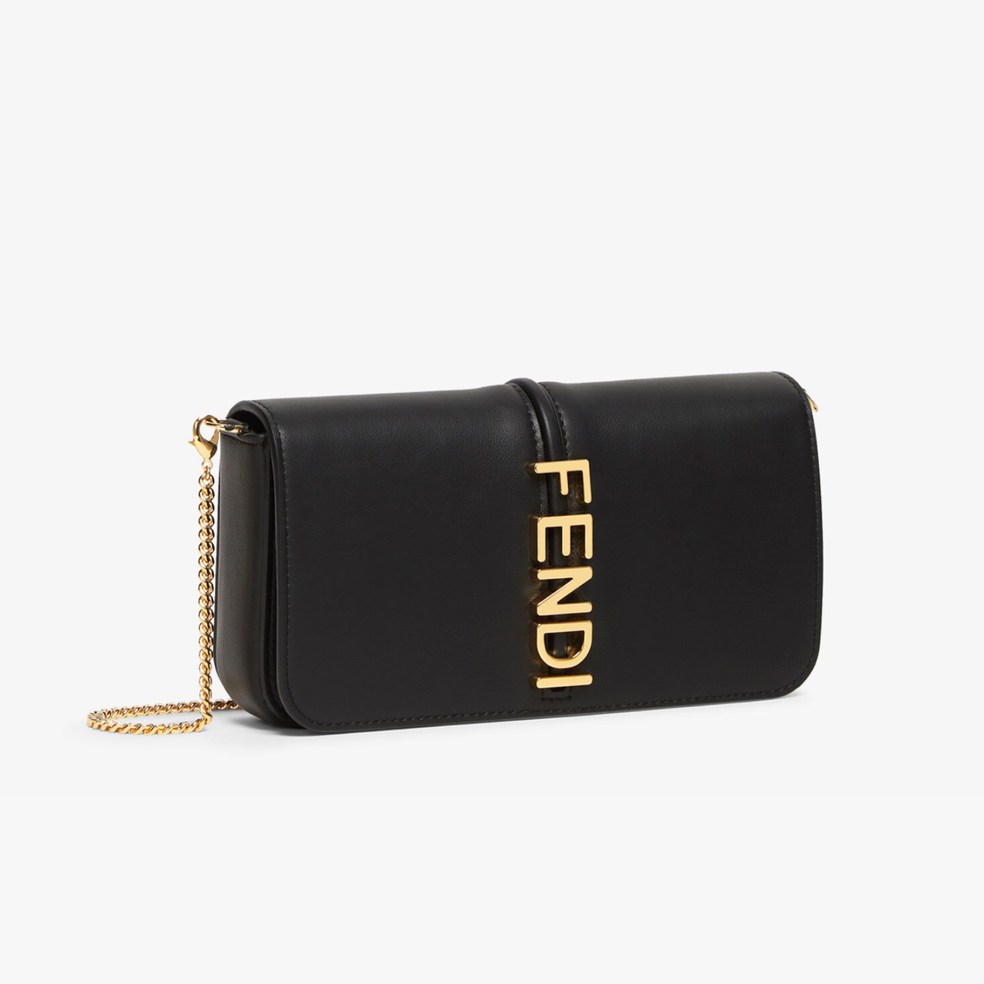 Fendigraphy Wallet On Chain in Black Handbags FENDI - LOLAMIR