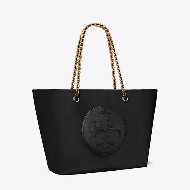 Ella Chain Tote Bag in Black