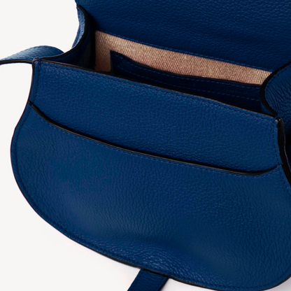 Marcie Small Saddle Bag in Deep Denim Handbags CHLOE - LOLAMIR