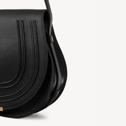 Marcie Medium Saddle Bag in Black Handbags CHLOE - LOLAMIR