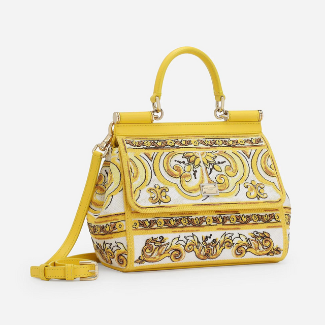 Sicily Medium Handbag in Majolica Print