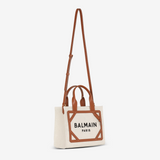 B-Army Small Canvas Shopping Bag With Leather Inserts