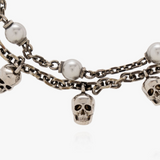 Skull Charm Bracelet in Silver
