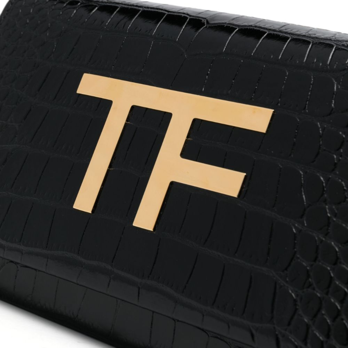 TF Python Embossed Shoulder Bag in Black Handbags TOM FORD - LOLAMIR