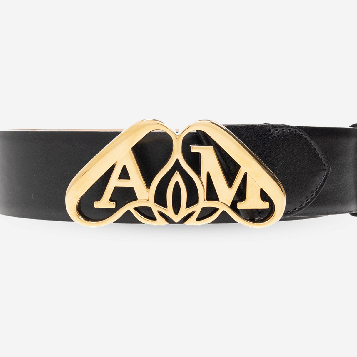 Seal Gold Logo Belt in Black