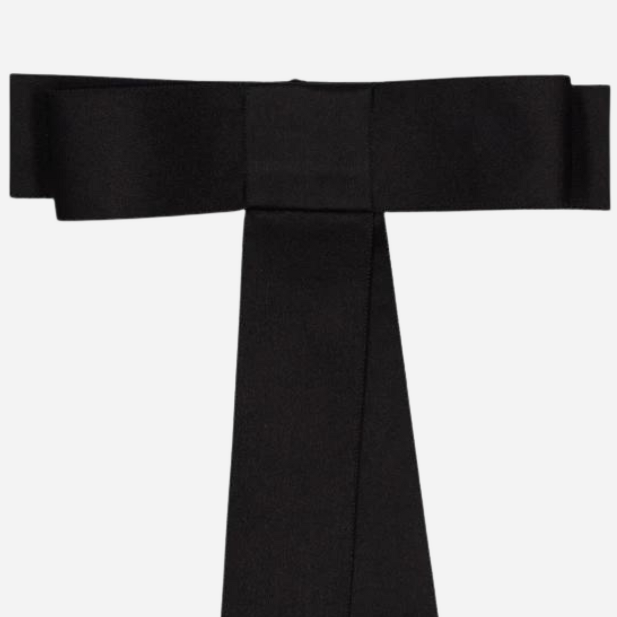 Satin Bow Belt in Black