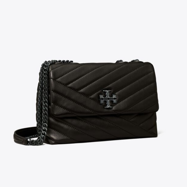 Kira Small Chevron Bag in Black/Black