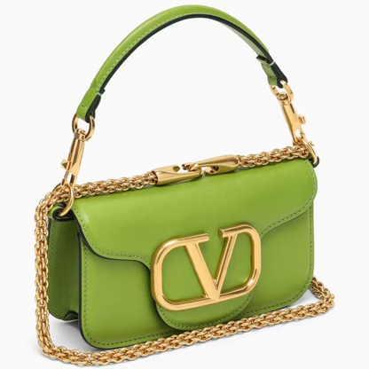 Locò Small Shoulder Bag in Lime Green Handbags VALENTINO - LOLAMIR