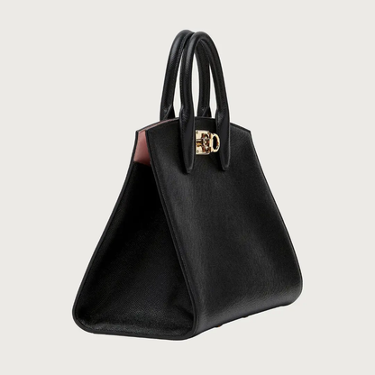 Ferragamo Studio Box bag (M) in Black Handbags FERRAGAMO - LOLAMIR