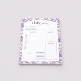 Daily Planner Notepad | Light Marigolds | Lilac
