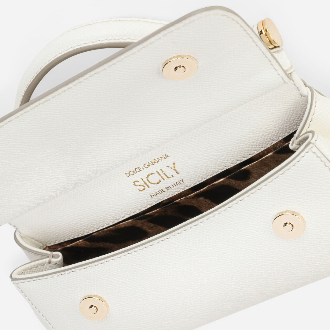 Sicily Small Handbag in White Handbags DOLCE & GABBANA - LOLAMIR