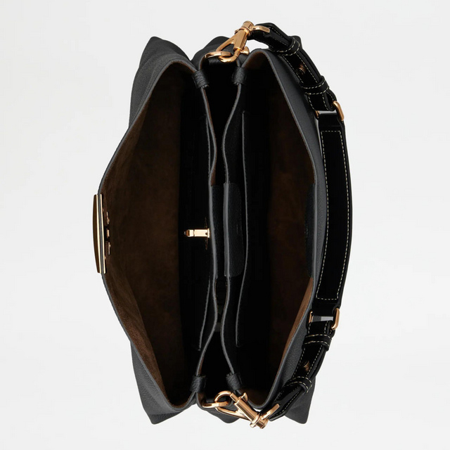 T Timeless Medium Shoulder Bag in Black