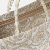 Barocco Athena Medium Tote Bag in Beige