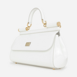 Sicily Elongated Small Handbag in Glossy White