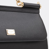 Sicily Elongated Small Handbag in Black