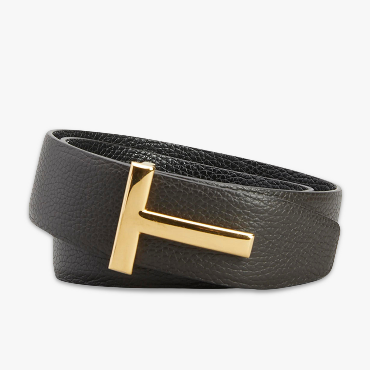 T Logo Reversible Belt in Black