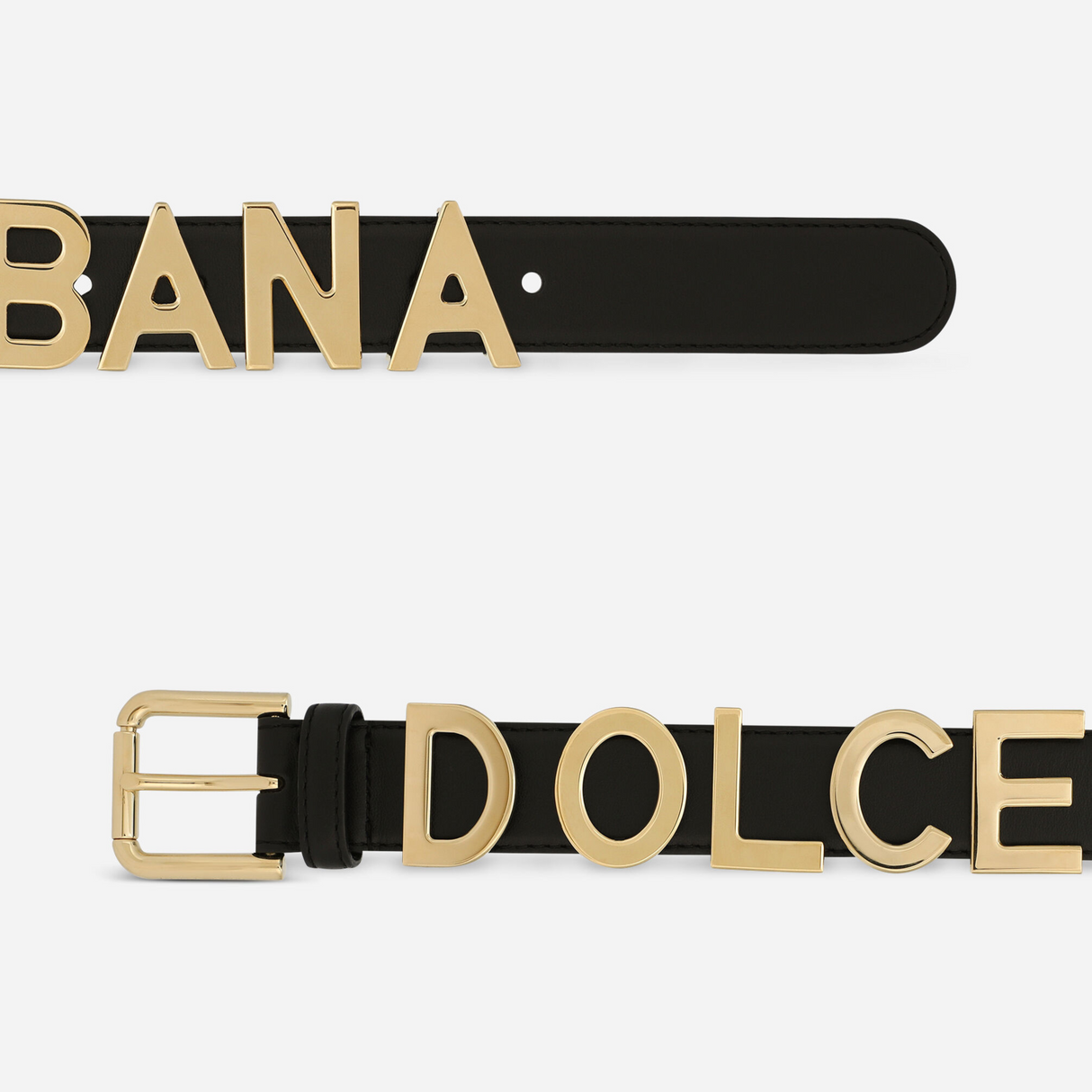 Lettering Logo Belt in Black