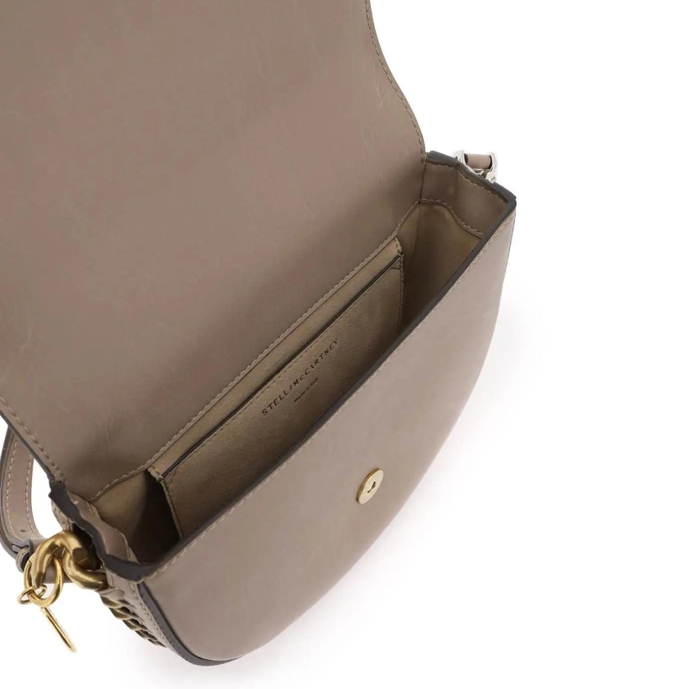 Frayme Medium Flap Shoulder Bag in Beige Handbags STELLA MCCARTNEY - LOLAMIR