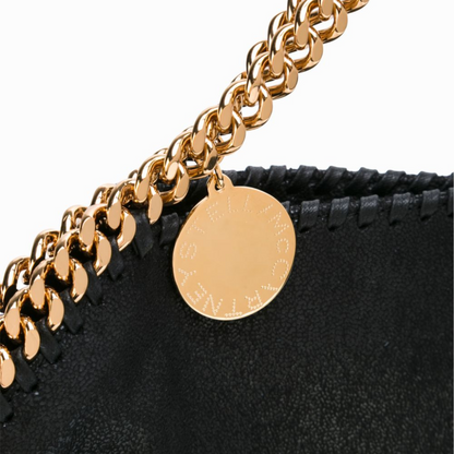 Falabella Fold-Over Tote in Black/Gold Handbags STELLA MCCARTNEY - LOLAMIR