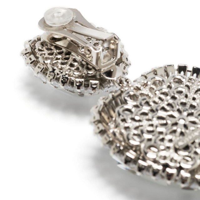 Alessandra Rich Crystal Earrings in Silver