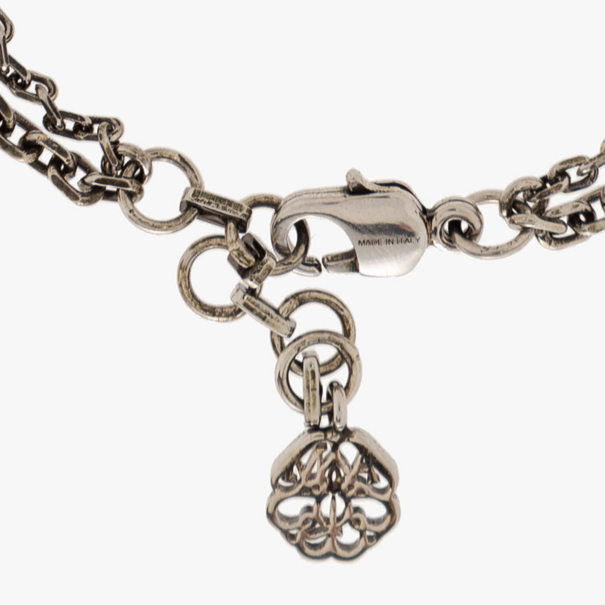 Skull Charm Bracelet in Silver