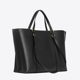 Large Tumbled Leather Shopper Bag in Black Handbags PINKO - LOLAMIR