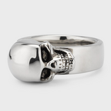 Side Skull Ring in Silver