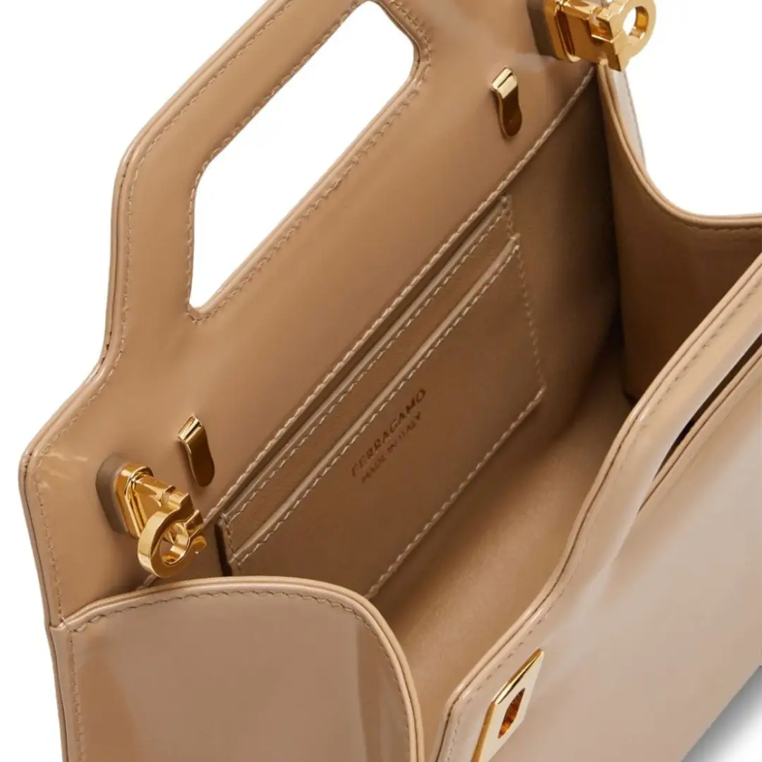 Wanda Mini Bag in Beige Handbags FERRAGAMO - LOLAMIR