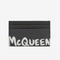 McQueen Graffiti Card Holder in Black/White