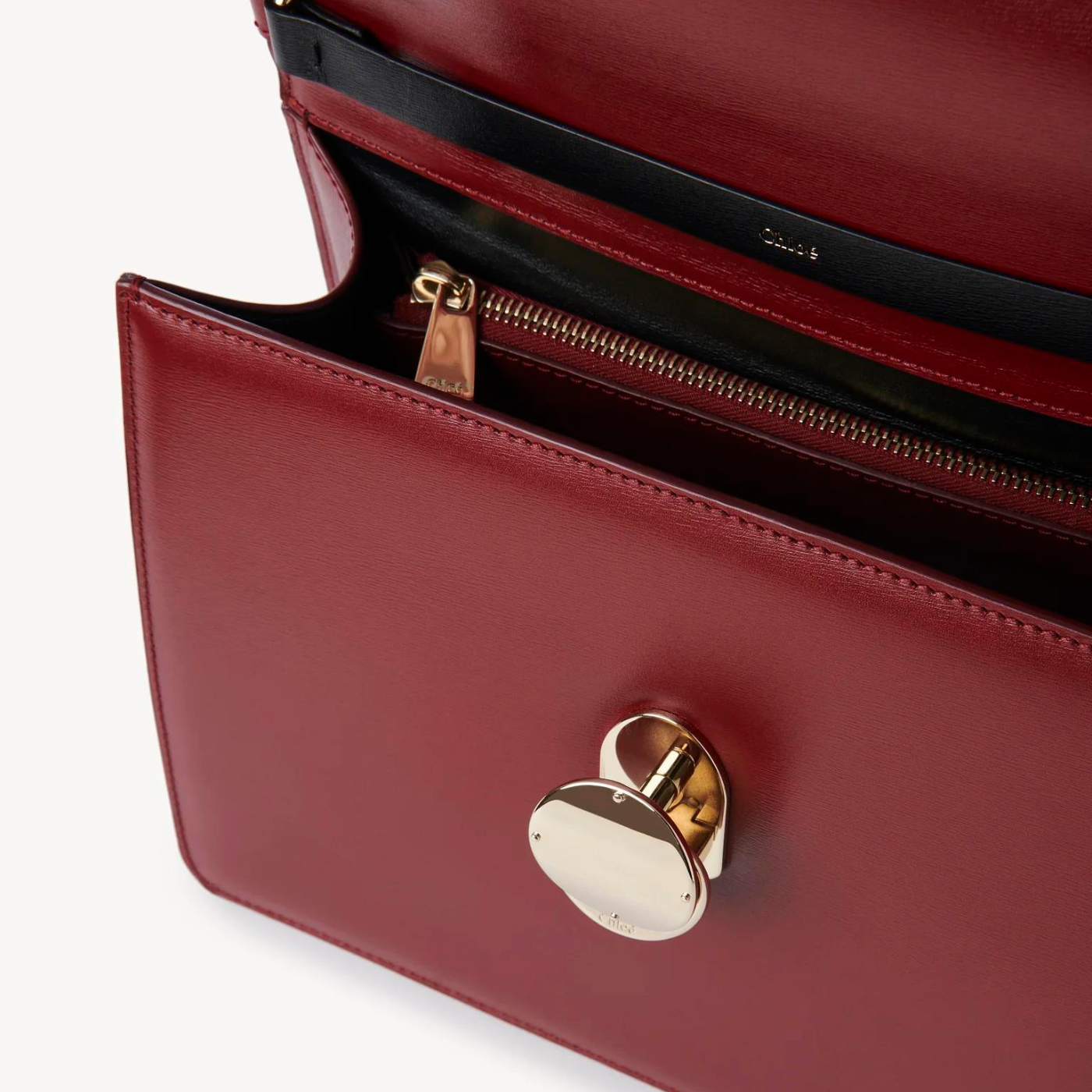 Penelope Medium Top Handle Bag in Deep Red Handbags CHLOE - LOLAMIR