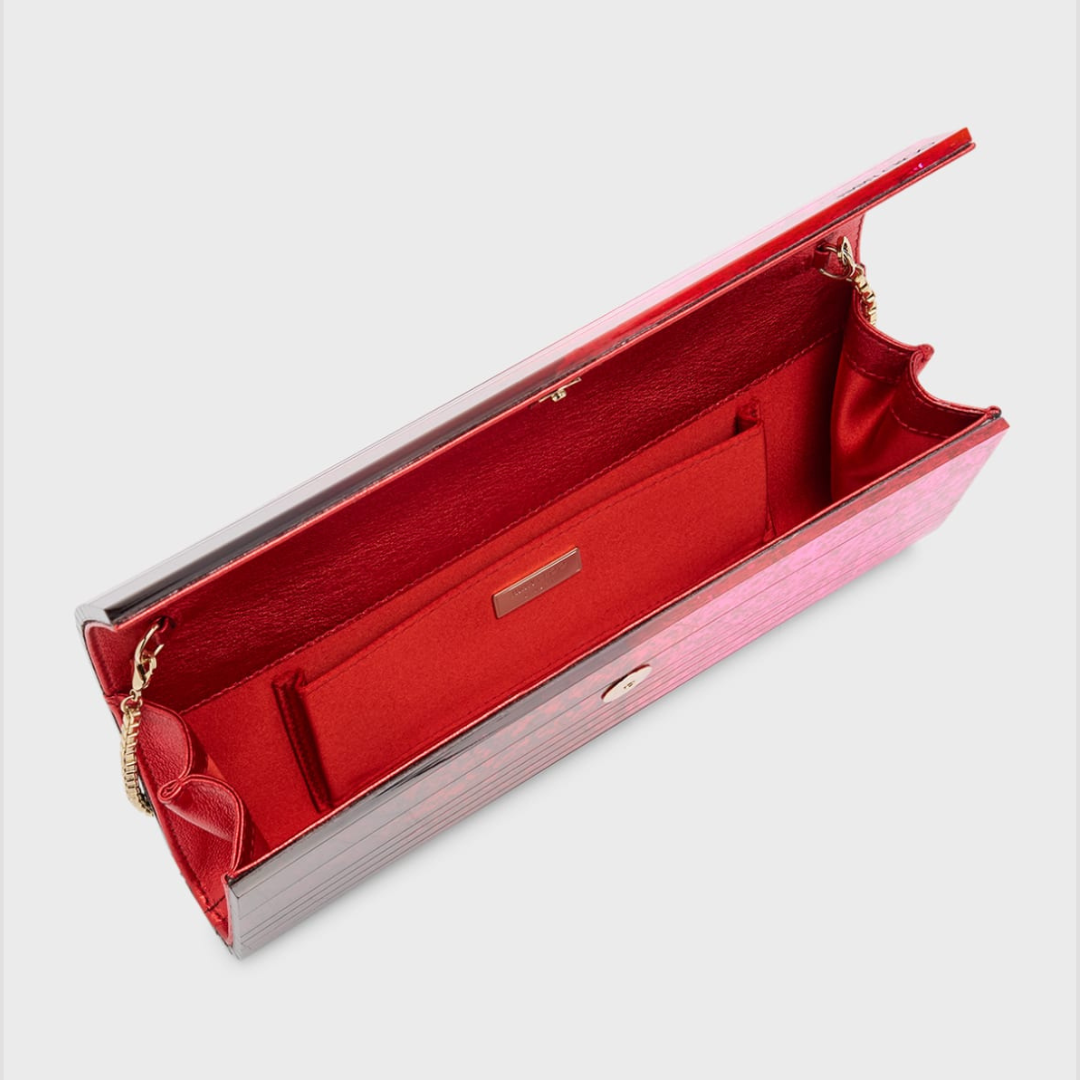 Sweetie Glitter Acrylic Clutch Bag in Red/Fuchsia Handbags JIMMY CHOO - LOLAMIR