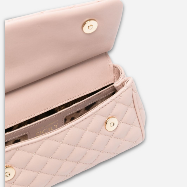 Sicily Quilted Small Handbag in Pink