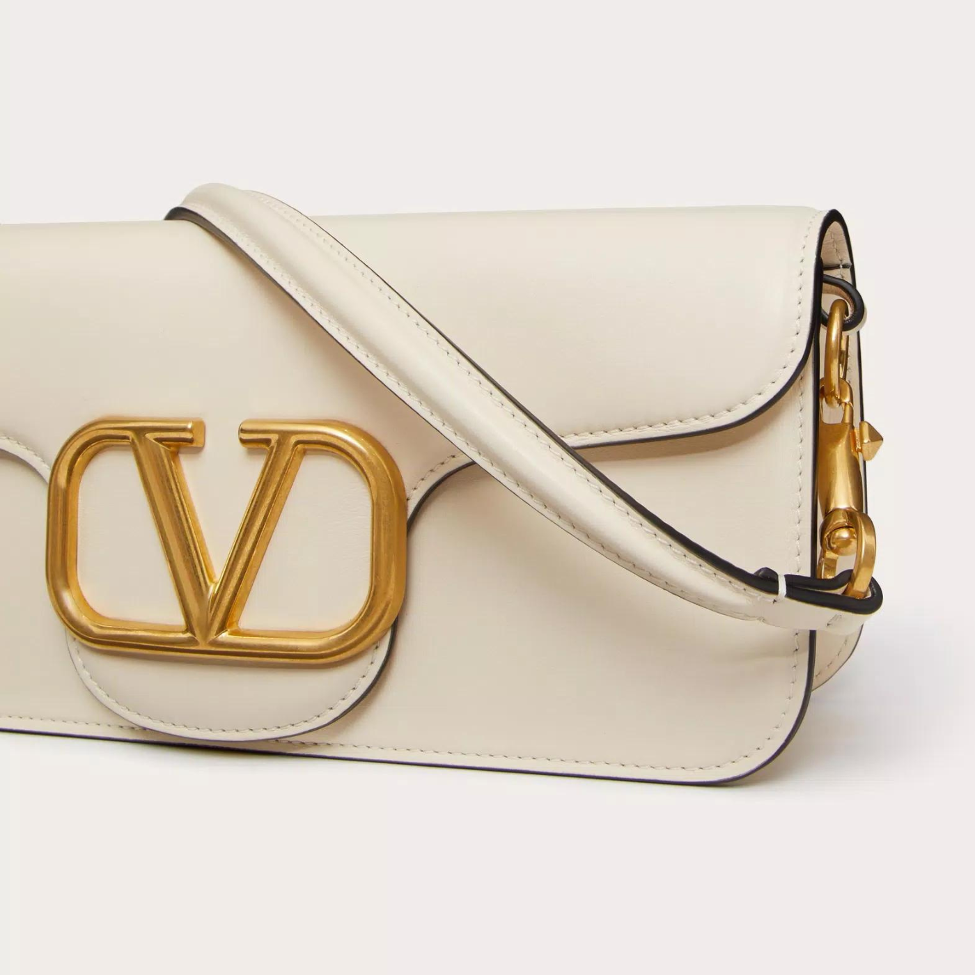 Locò Small Shoulder Bag in Light Ivory Handbags VALENTINO - LOLAMIR