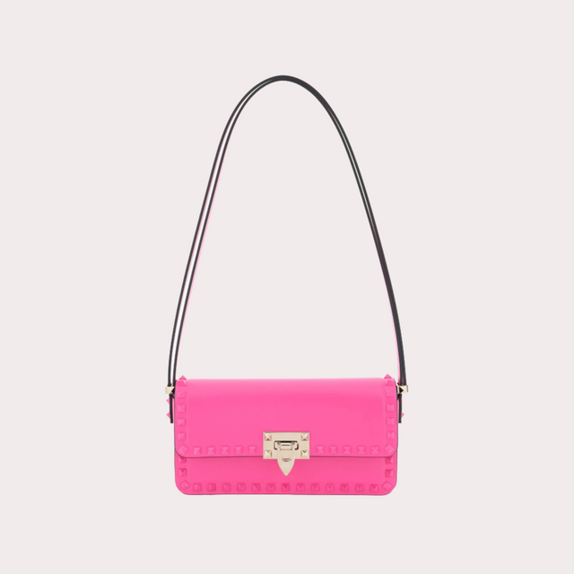 Rockstud23 E/W Leather Shoulder Bag