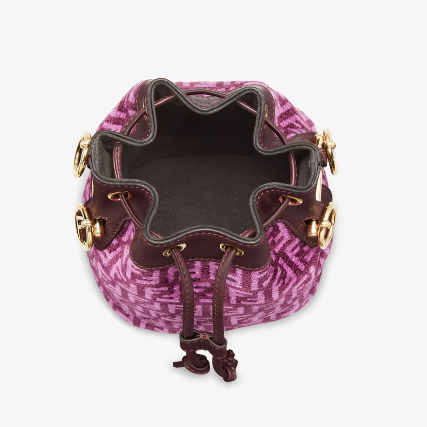 Mon Tresor Small Bucket in Pink FF Handbags FENDI - LOLAMIR