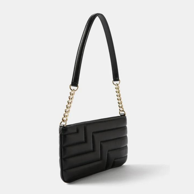 Avenue Slim Quilted Shoulder Bag in Black Handbags JIMMY CHOO - LOLAMIR