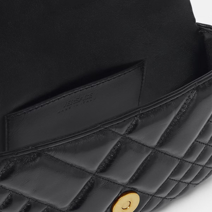 Greca Goddess Quilted Mini Bag in Black Handbags VERSACE - LOLAMIR