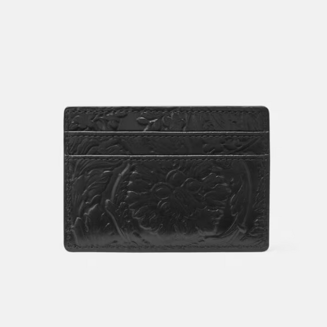 Medusa Biggie Barocco Card Holder in Black