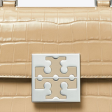 Bon Bon Croc-Embossed Mini Bag in Taupe