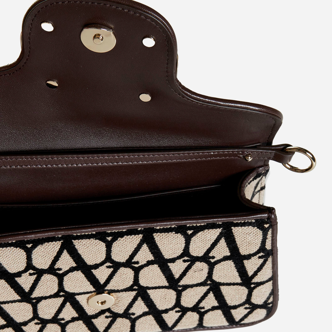 Locò Toile Iconographe Top Handle Bag in Brown/Black Handbags VALENTINO - LOLAMIR