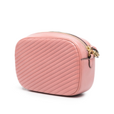 Kira Chevron Moto Quilt Camera Bag in Pink