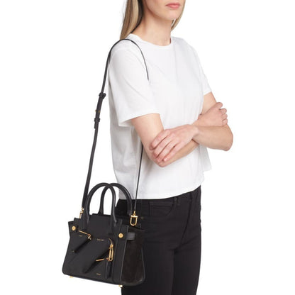City Tote Small Top Handle in Black Handbags OFF WHITE - LOLAMIR