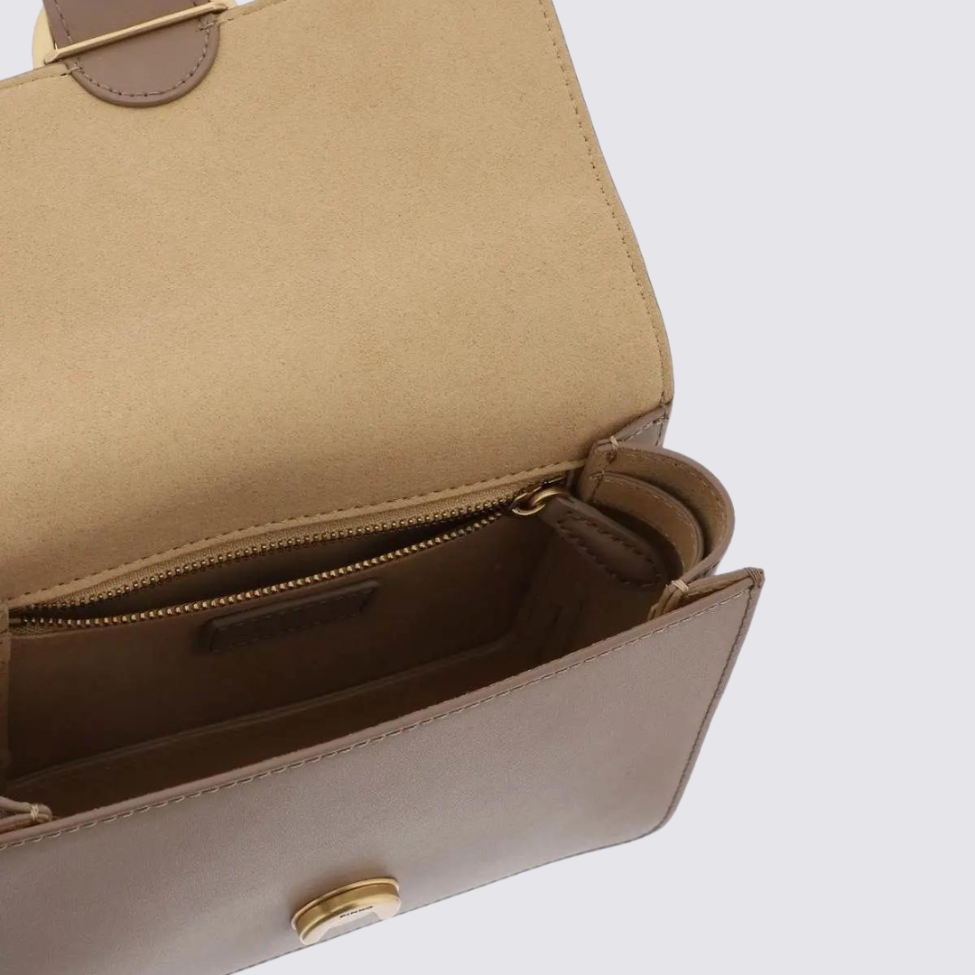 Mini Love Bag One Top Handle in Beige Handbags PINKO - LOLAMIR